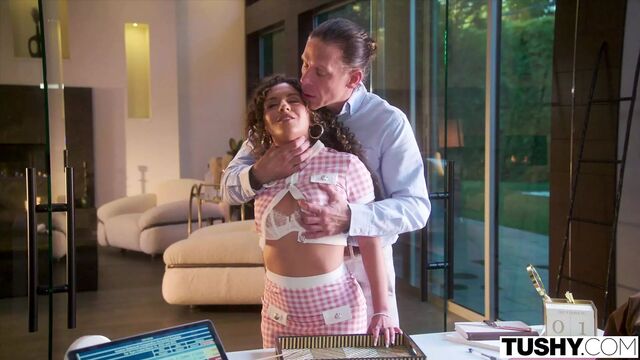 TUSHY Anal-obsessed assistant Liv gapes for her boss Mick